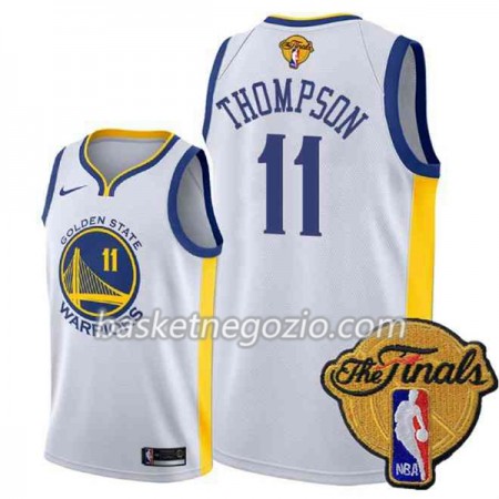 Canotte Uomo Golden State Warriors Klay Thompson 11 2018 NBA Finals Patch Nike Bianco Swingman